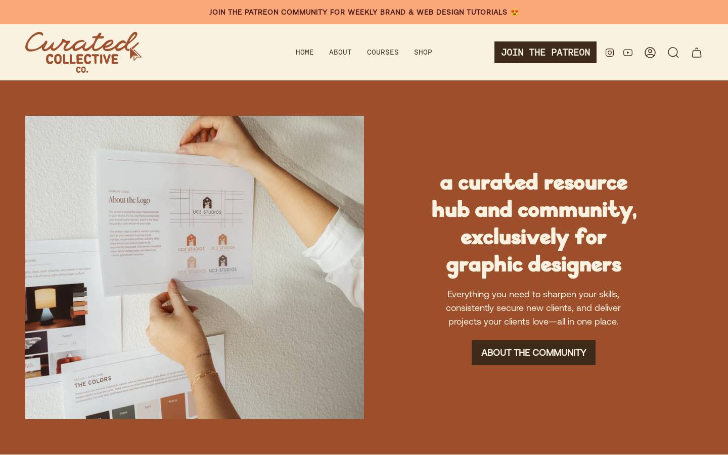 curatedcollectiveco.com homepage screenshot