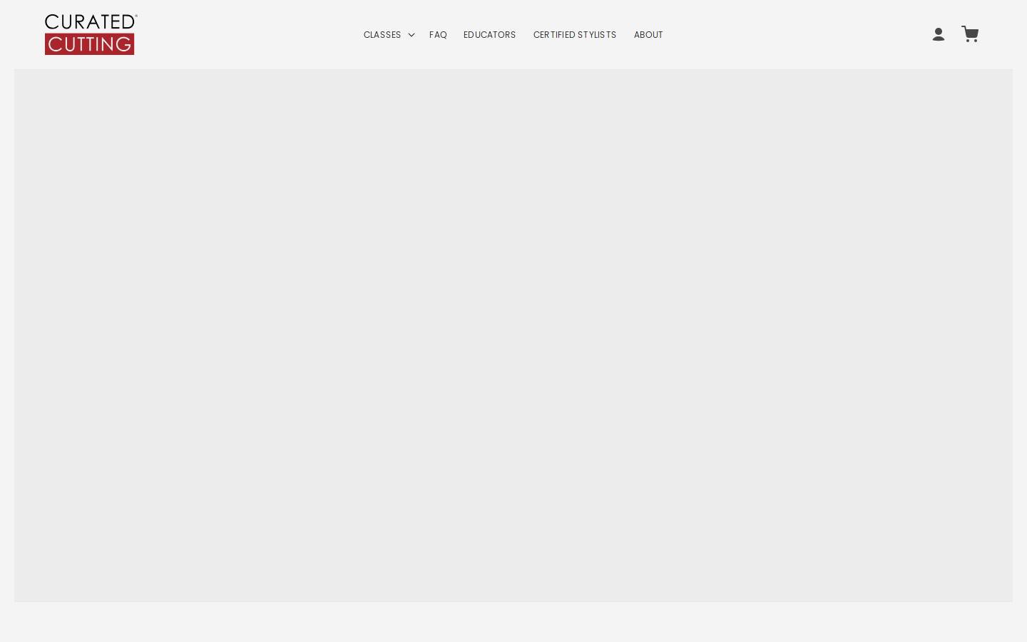 curatedcutting.com homepage screenshot