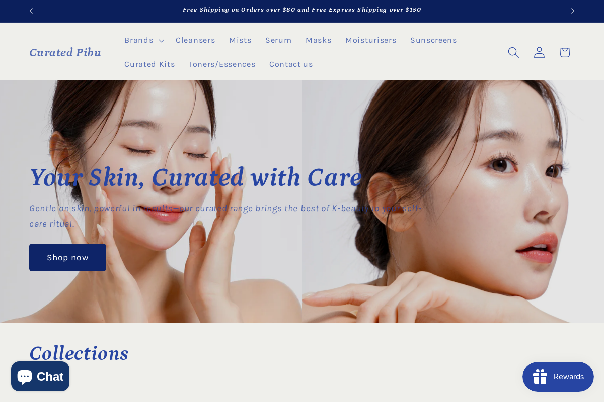 curatedpibu.com homepage screenshot