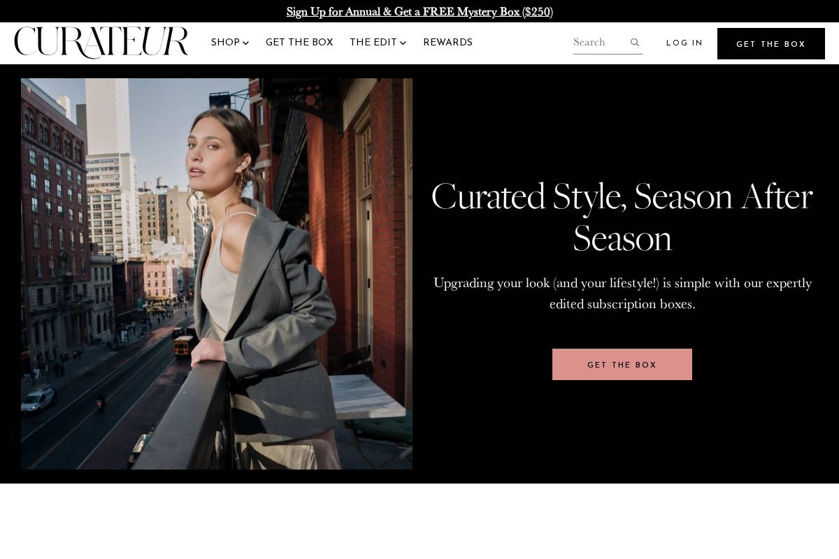 curateur.com homepage screenshot