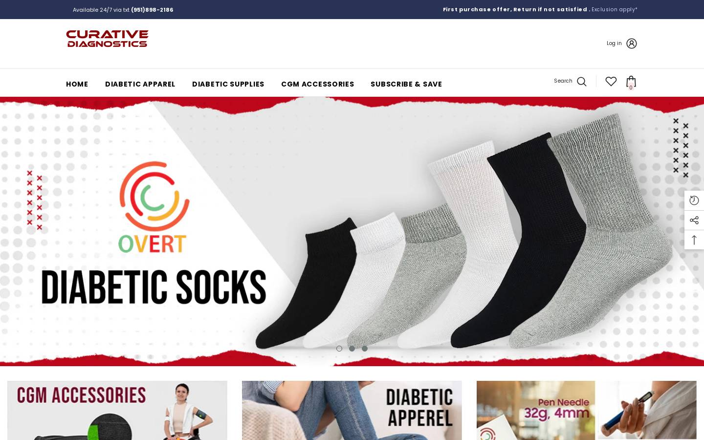 curativediagnostics.com homepage screenshot