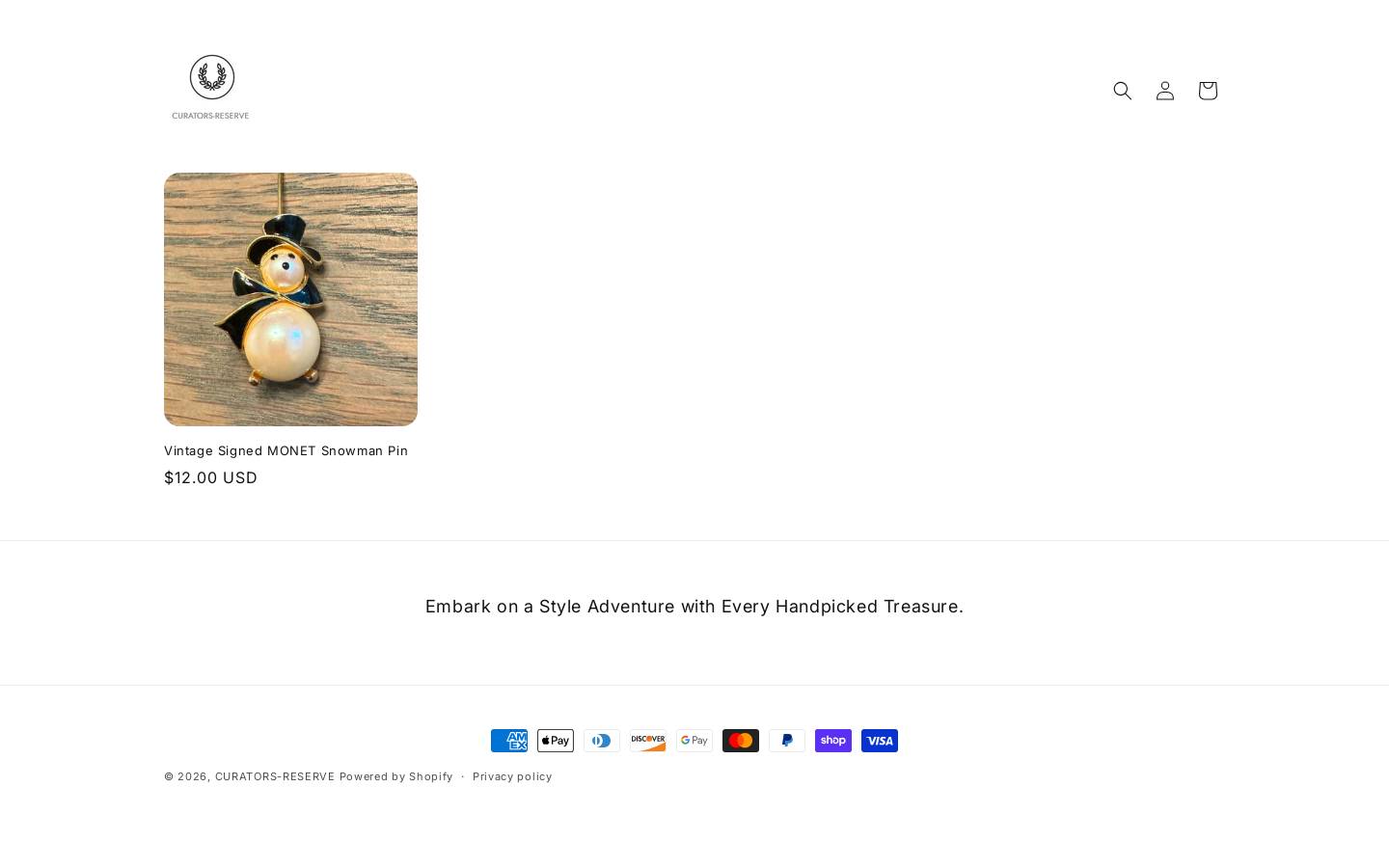 curators-reserve.com homepage screenshot