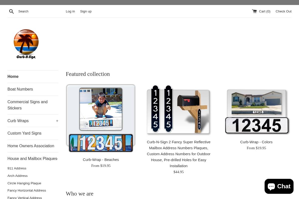 curbnsign.com homepage screenshot
