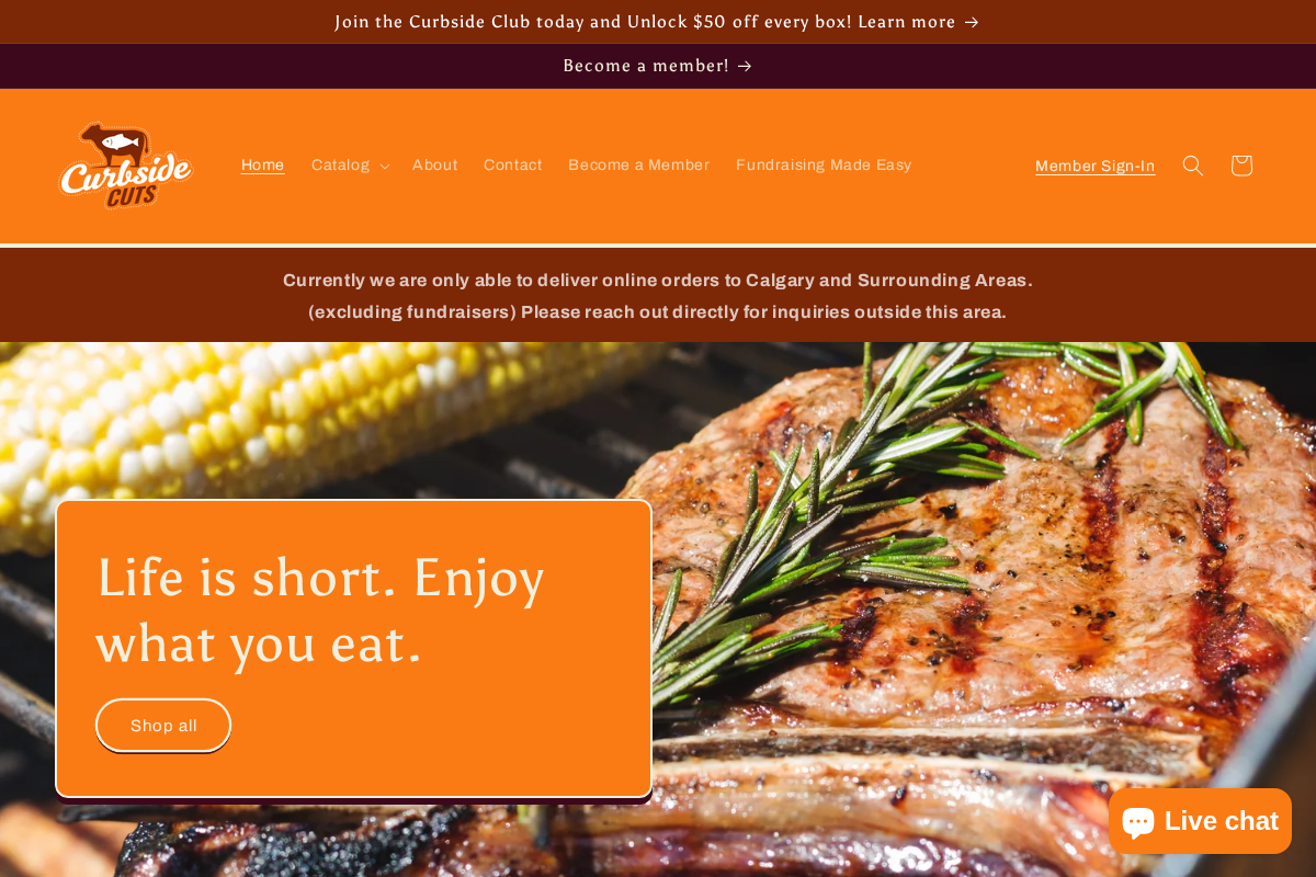 Curbside Cuts homepage screenshot