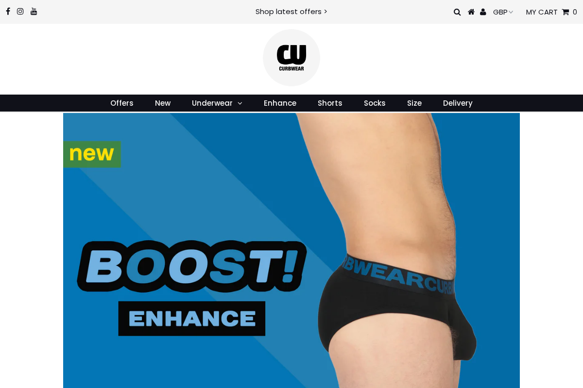 Curbwear homepage screenshot
