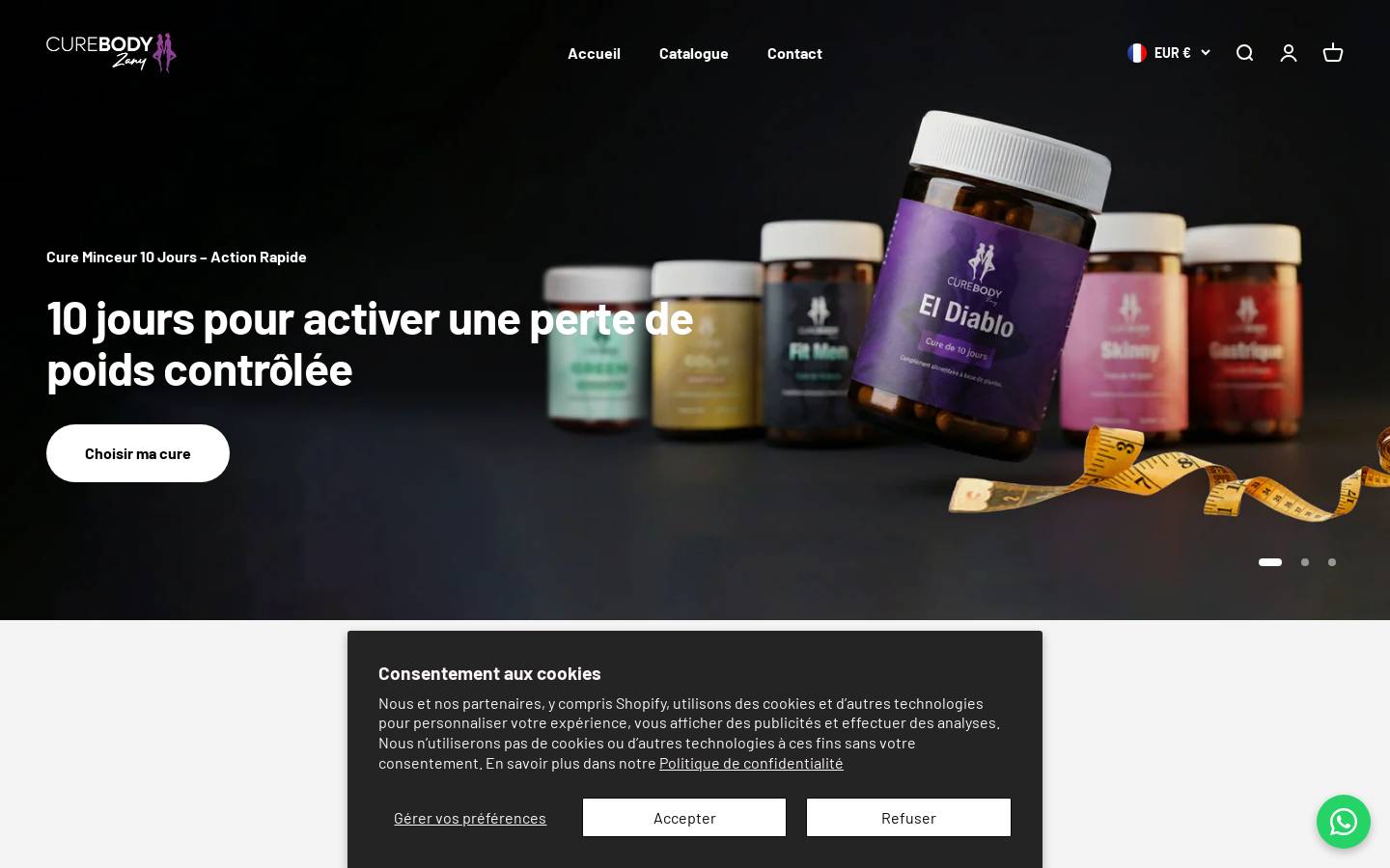 curebody.fr homepage screenshot