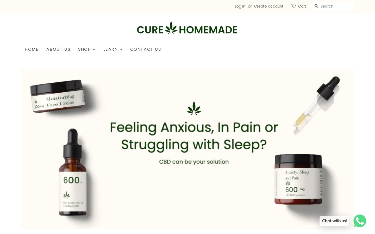 curehomemade.com homepage screenshot