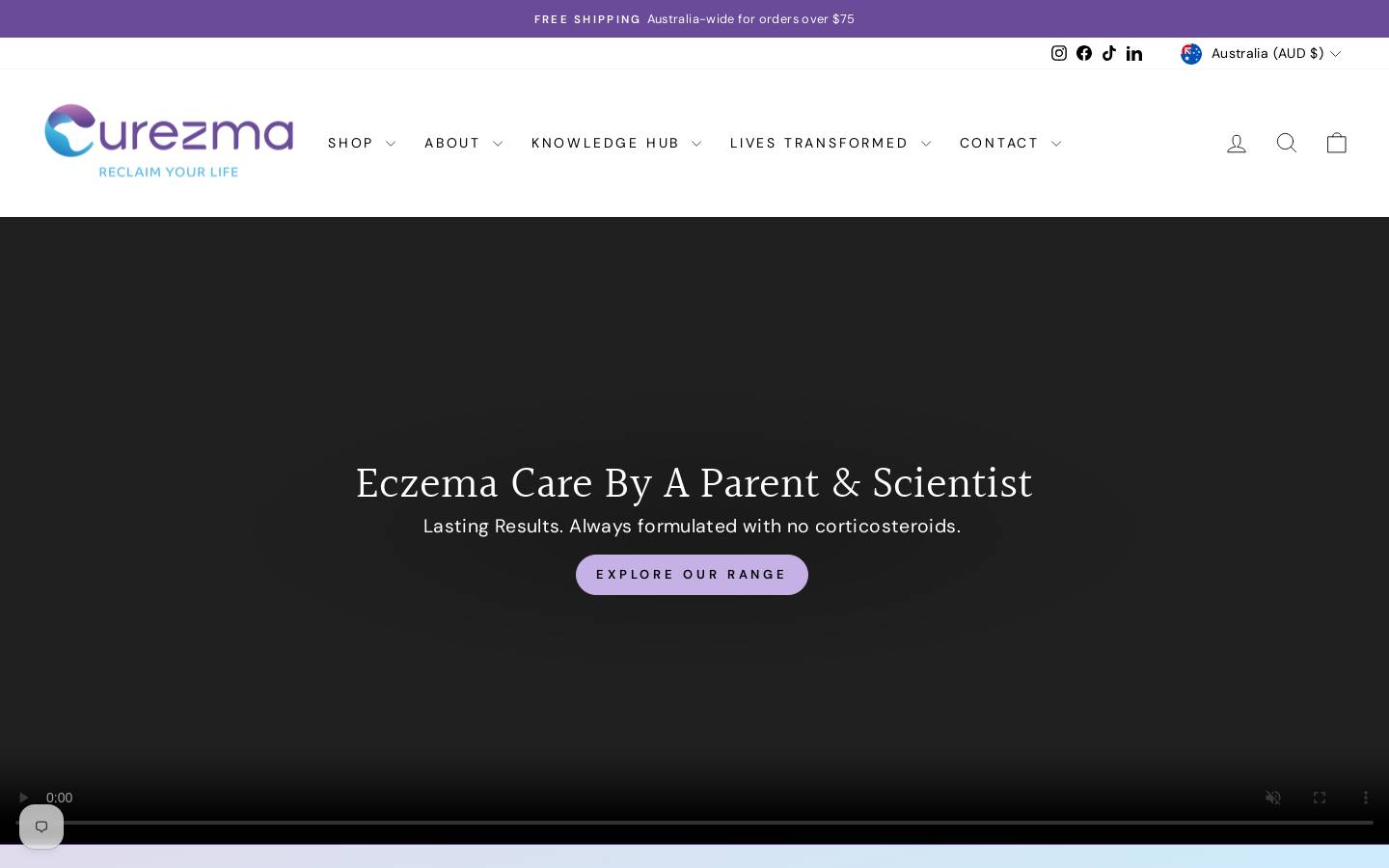 Curezma homepage screenshot