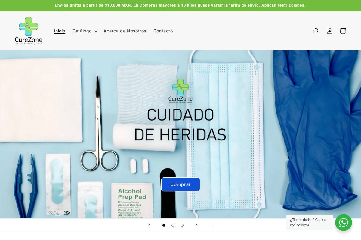 curezone.com.mx homepage screenshot