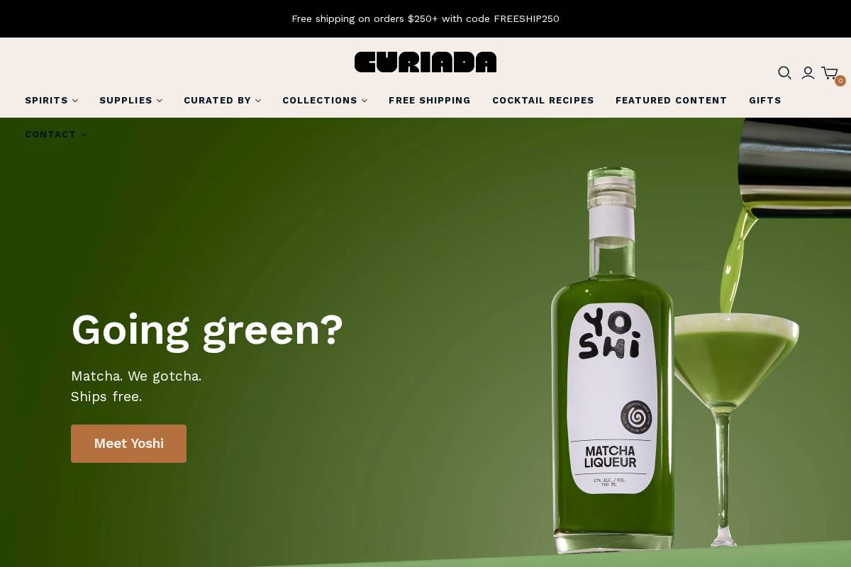 curiada.com homepage screenshot