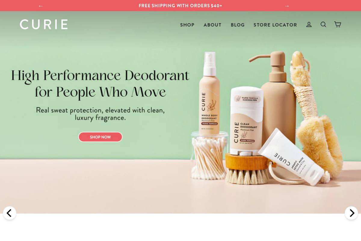 curiebod.com homepage screenshot