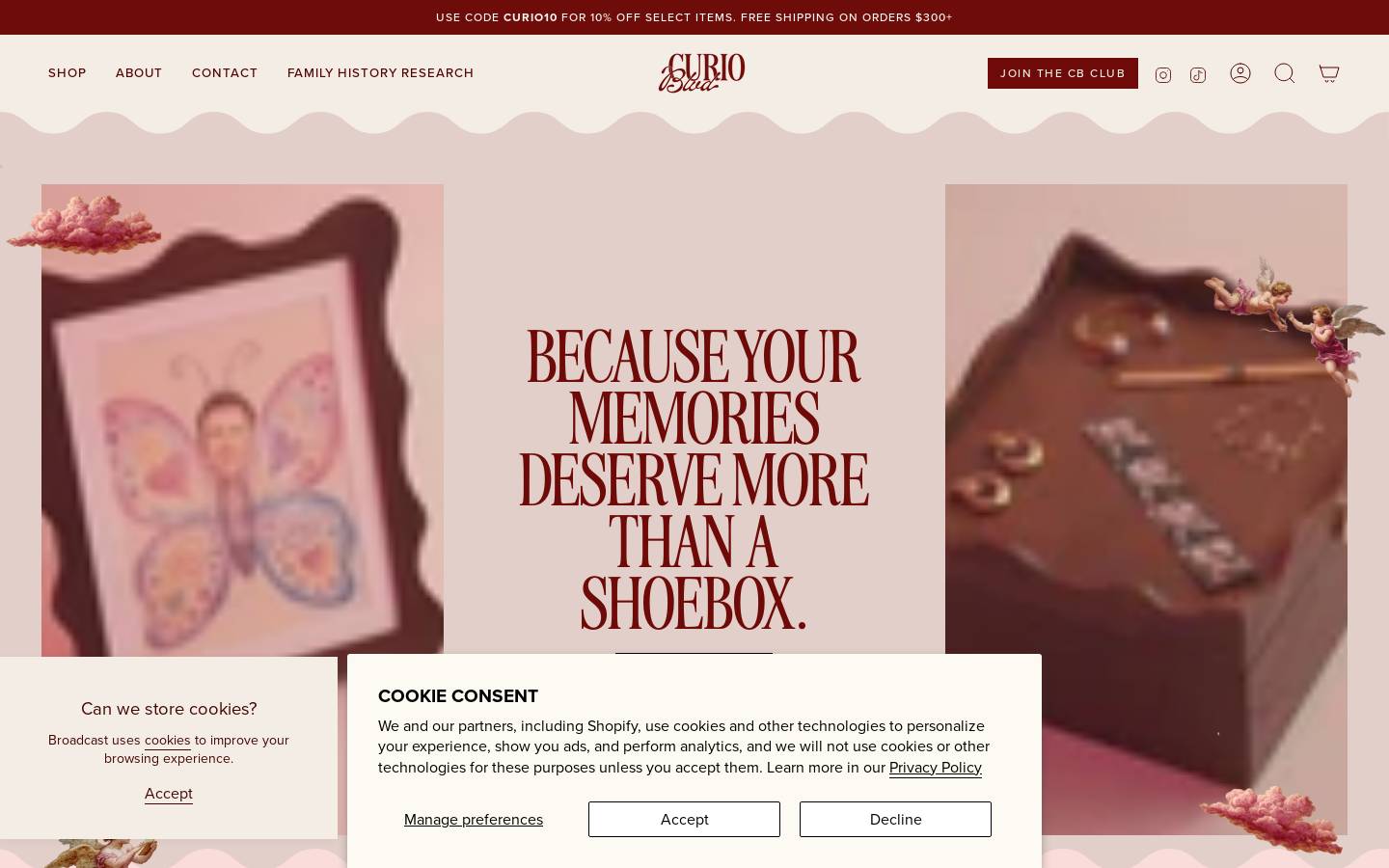 curioblvd.com homepage screenshot