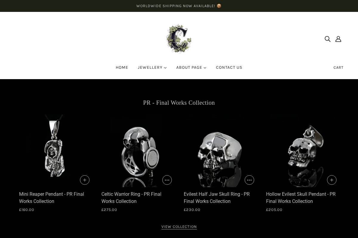 curiousercollective.com homepage screenshot