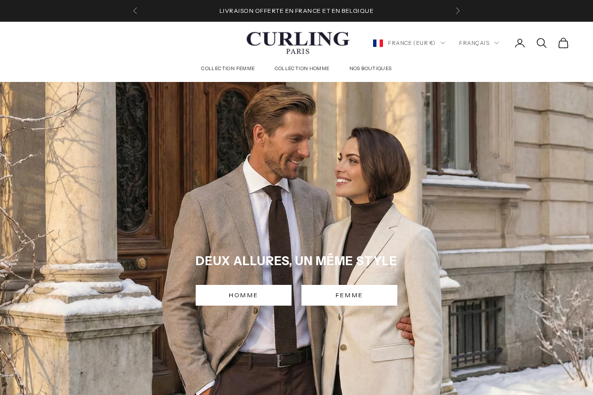 Curling homepage screenshot