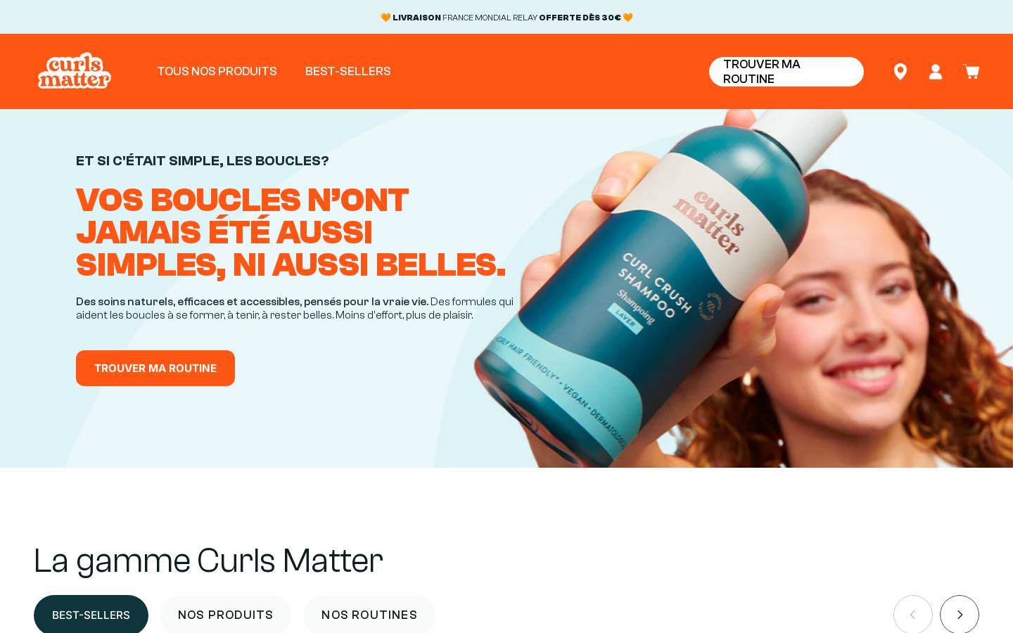 curlsmatter.com homepage screenshot