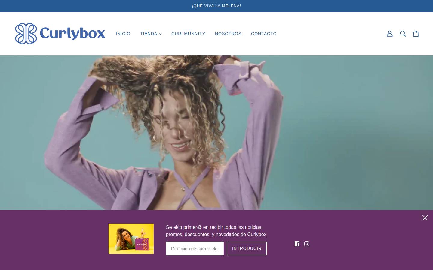 curly-box.com homepage screenshot