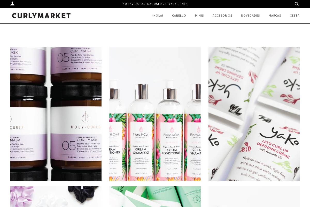 curlymarket.com homepage screenshot