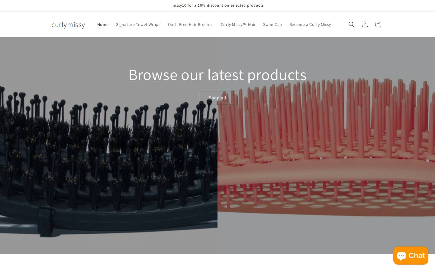 curlymissy.com homepage screenshot