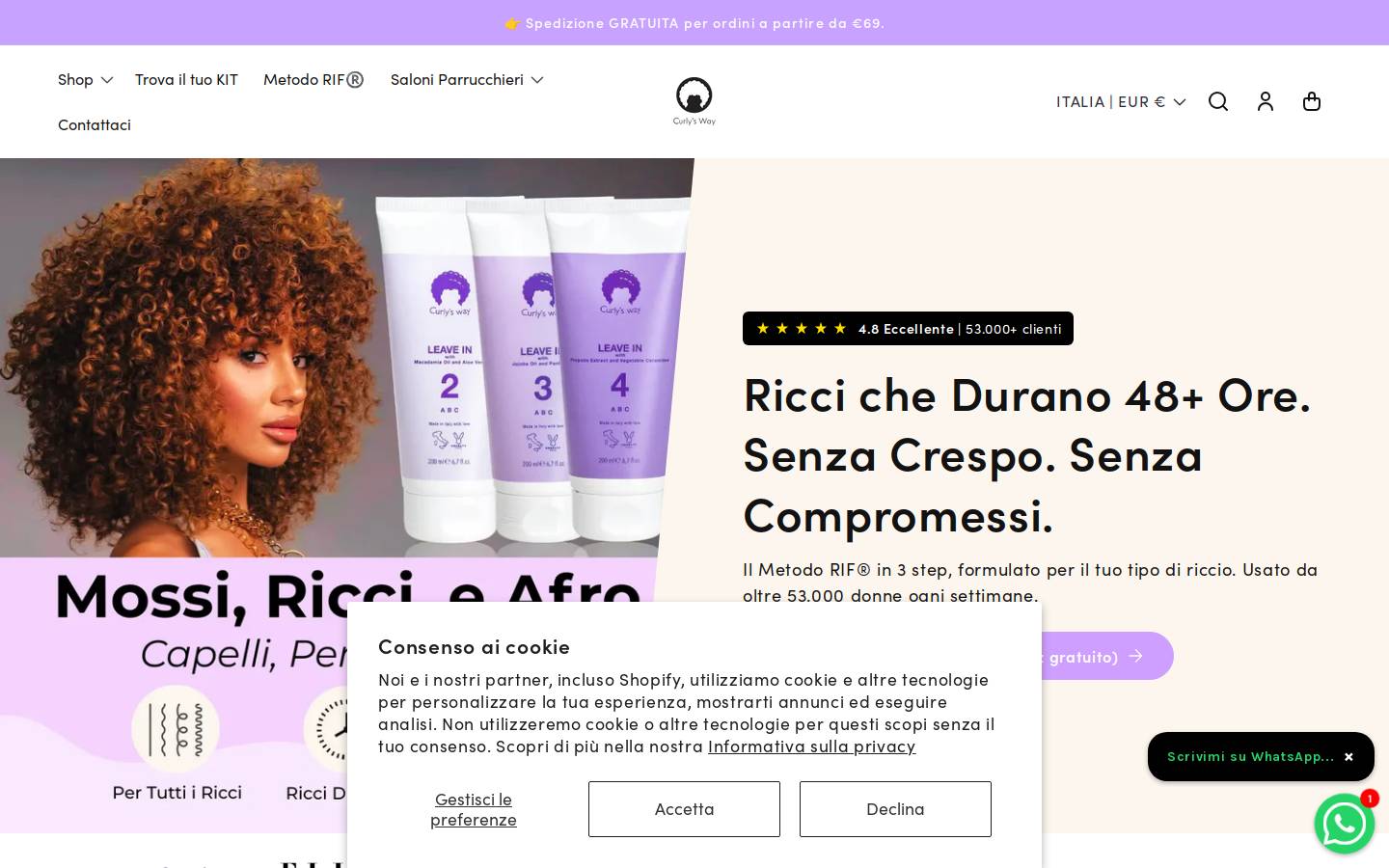 Curly's Way homepage screenshot