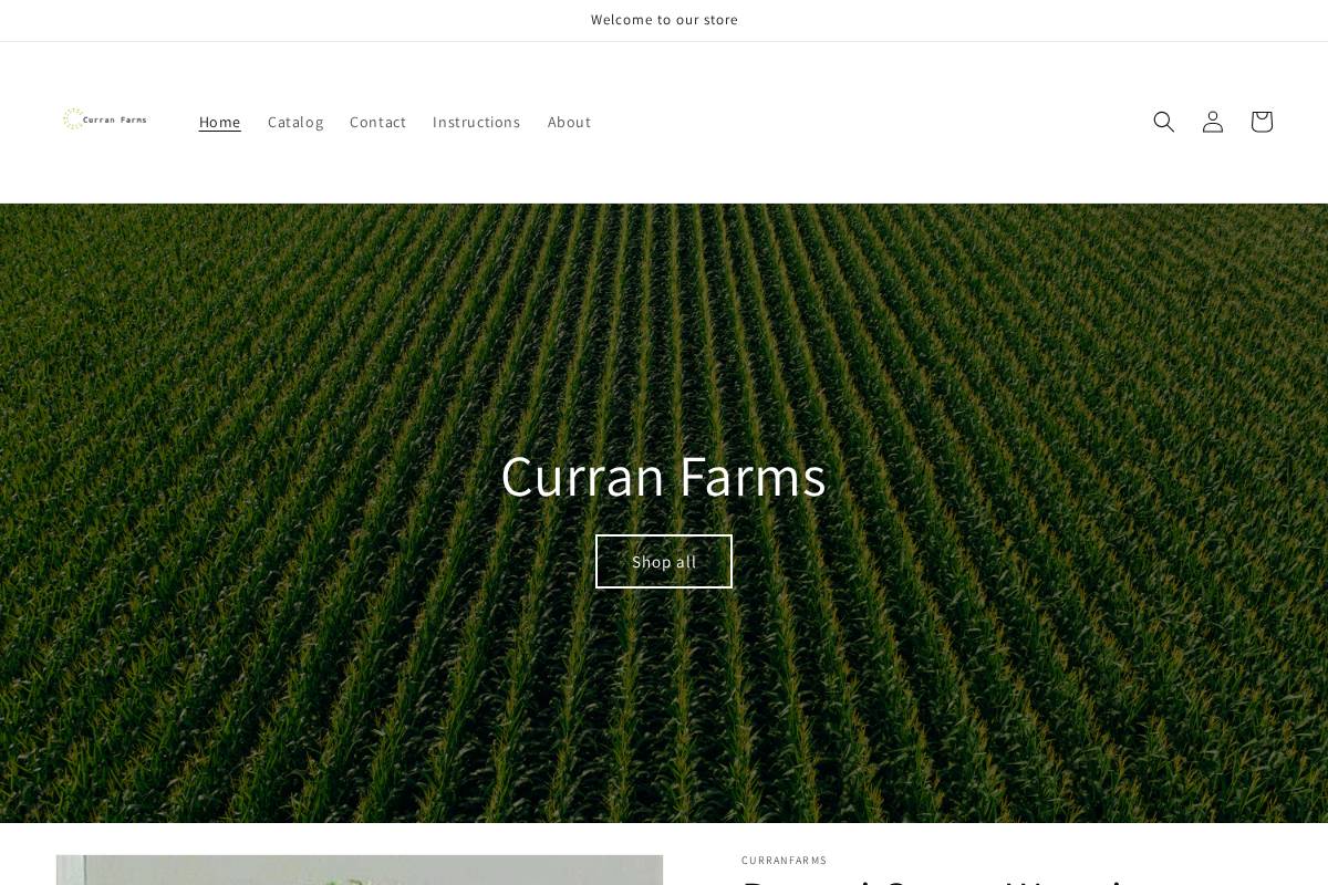 curranfarms.com homepage screenshot