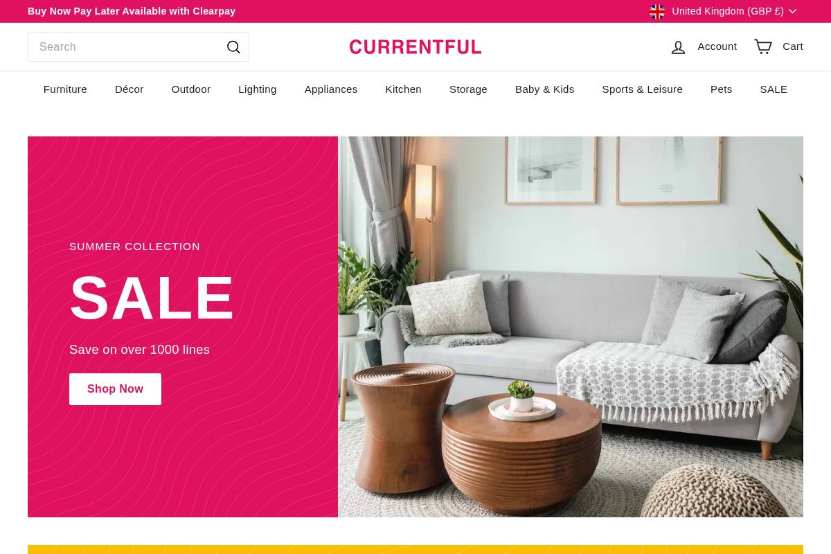 currentful.com homepage screenshot