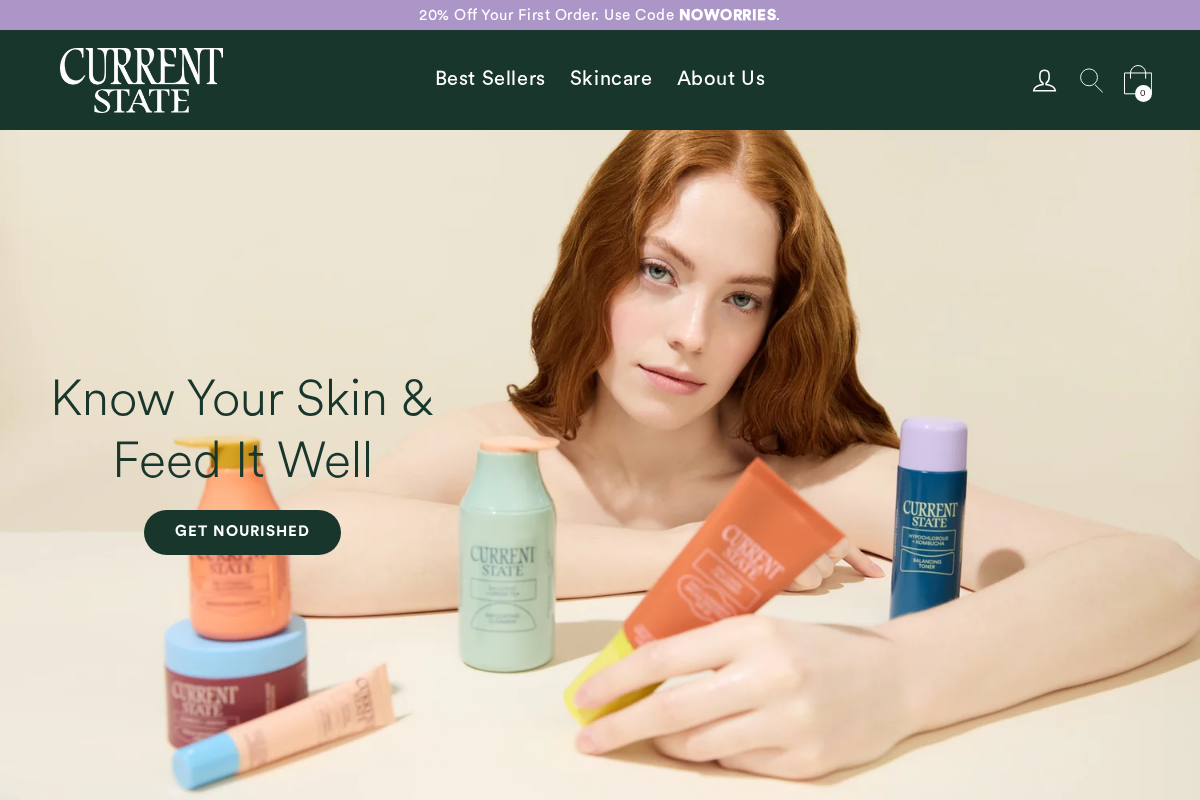 Current State homepage screenshot