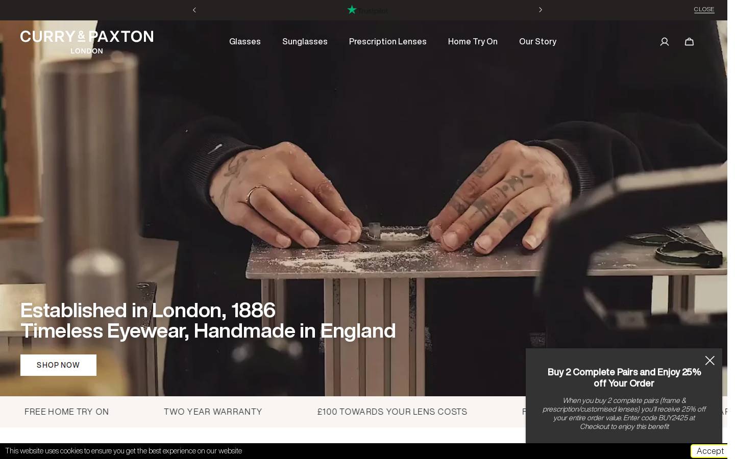 Curry & Paxton homepage screenshot