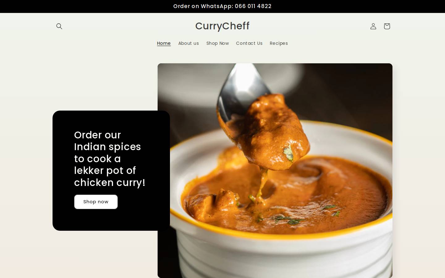 currycheff.com homepage screenshot