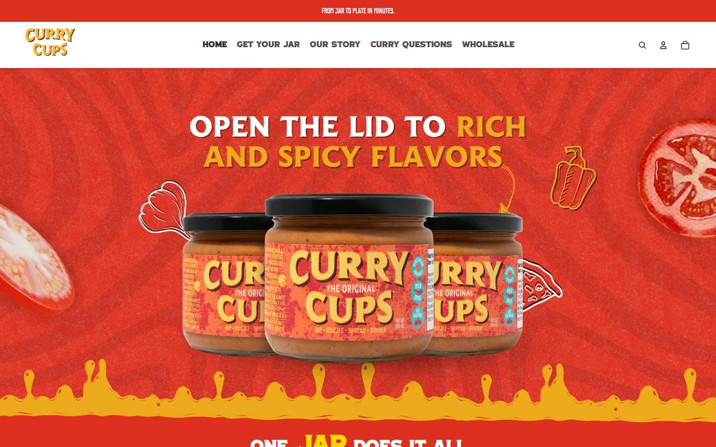 currycups.com homepage screenshot