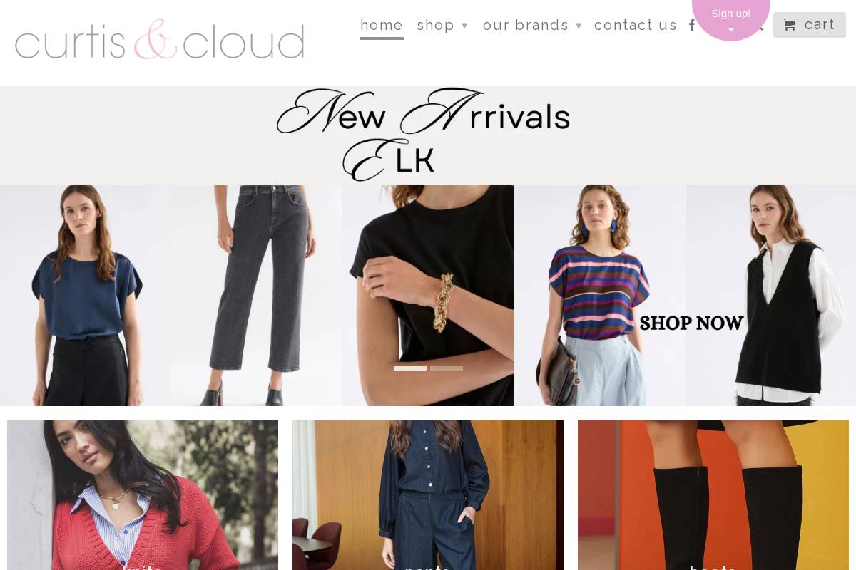 curtisandcloud.com.au homepage screenshot
