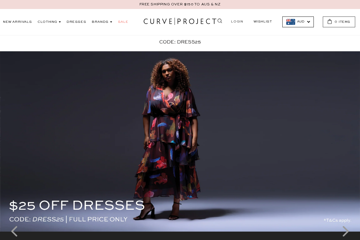 Curve Project homepage screenshot
