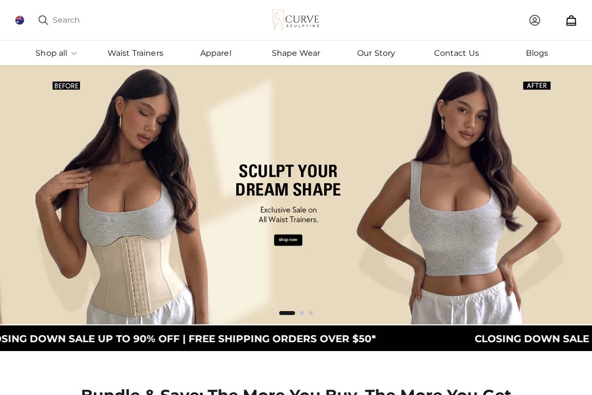 curvesculpting.com homepage screenshot