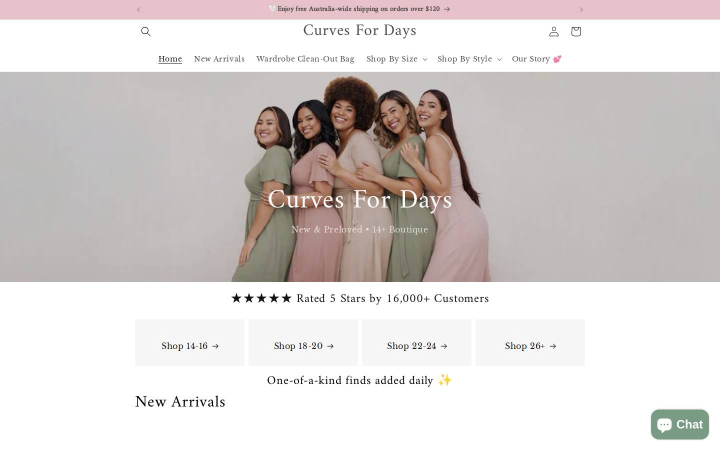 curvesfordays.com homepage screenshot