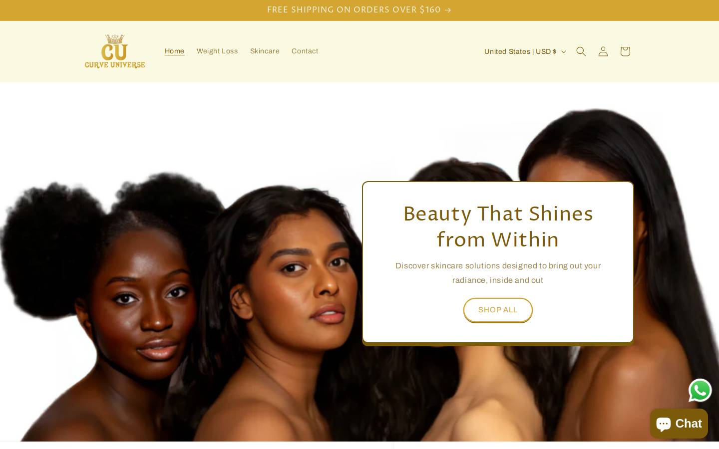 curveuniverse.com homepage screenshot