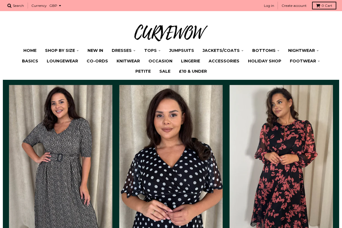 CurveWow homepage screenshot