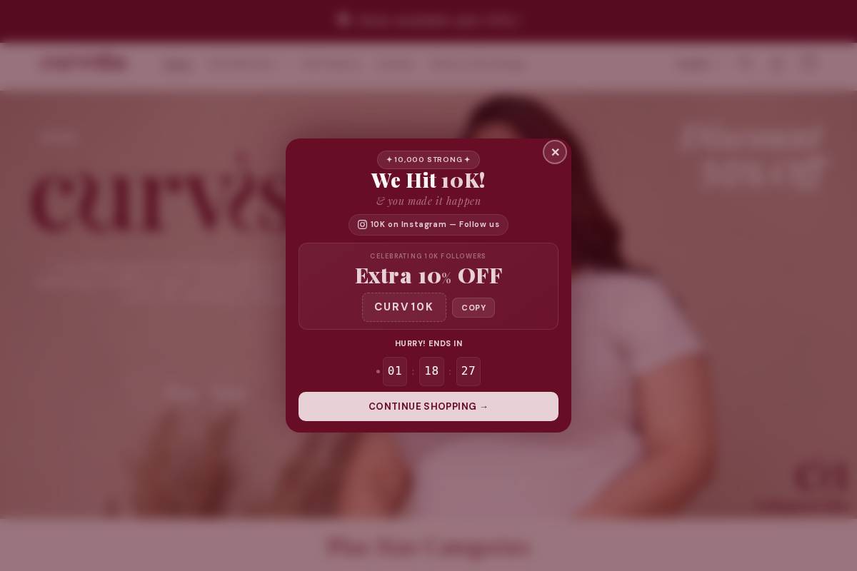 curvisha.com homepage screenshot