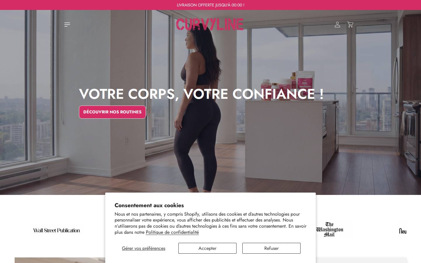curvy-line.com homepage screenshot