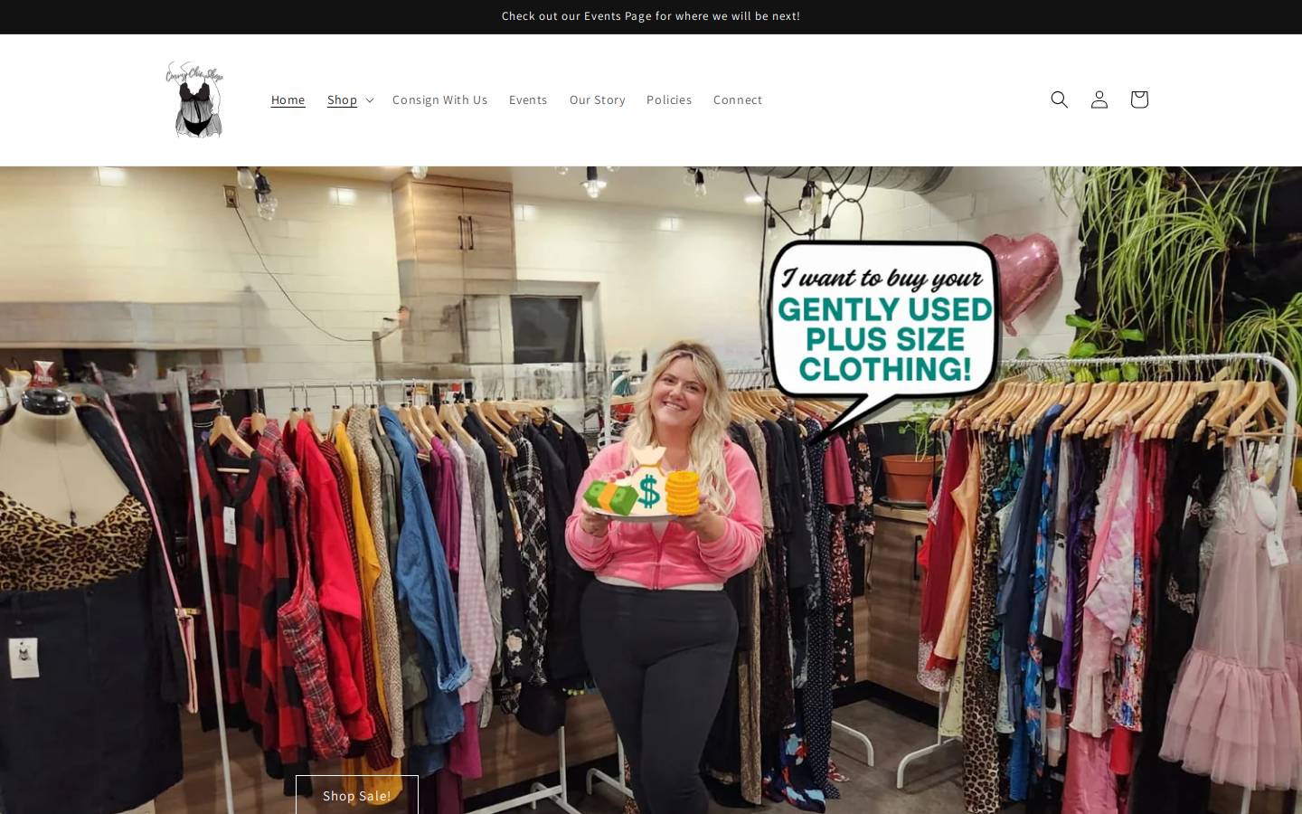 curvychicshop.ca homepage screenshot