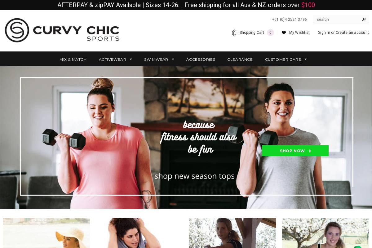 curvychicsports.com homepage screenshot