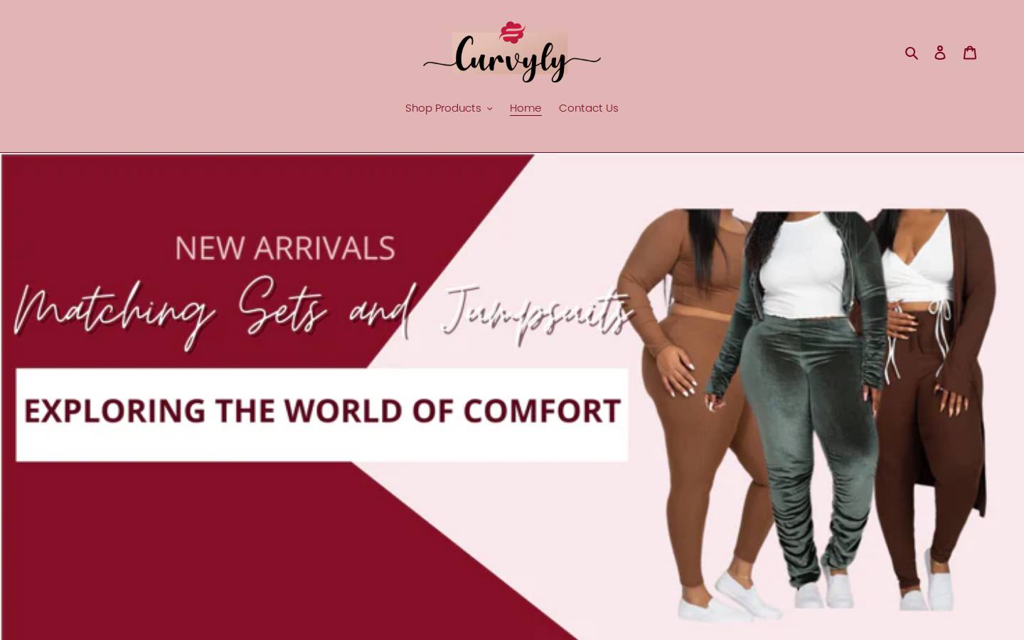 curvyly.net homepage screenshot