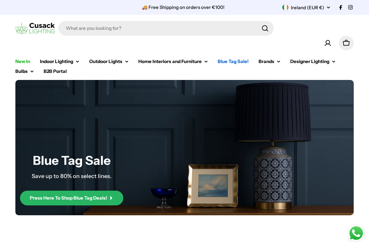 Cusack Lighting  homepage screenshot