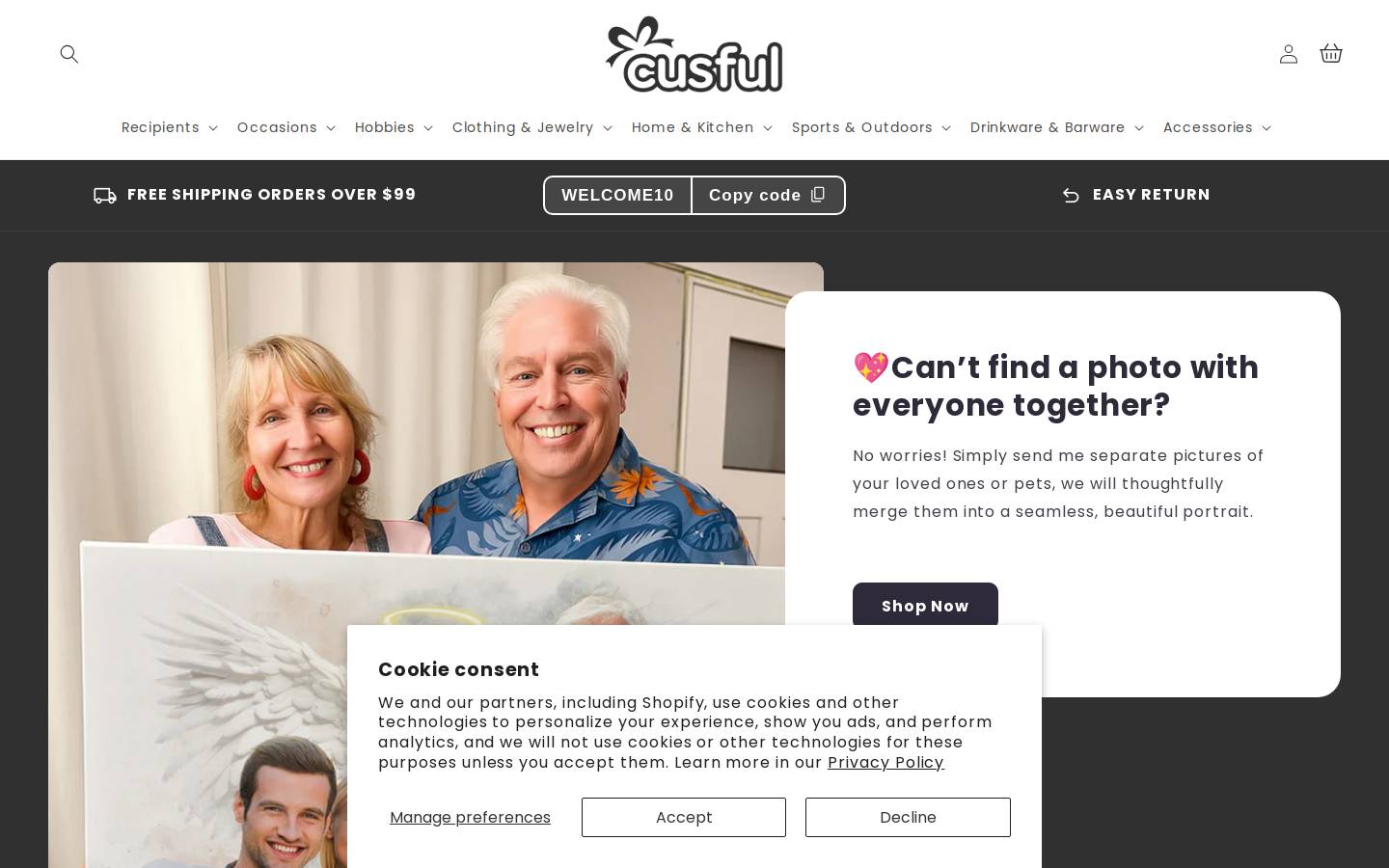 cusful.com homepage screenshot