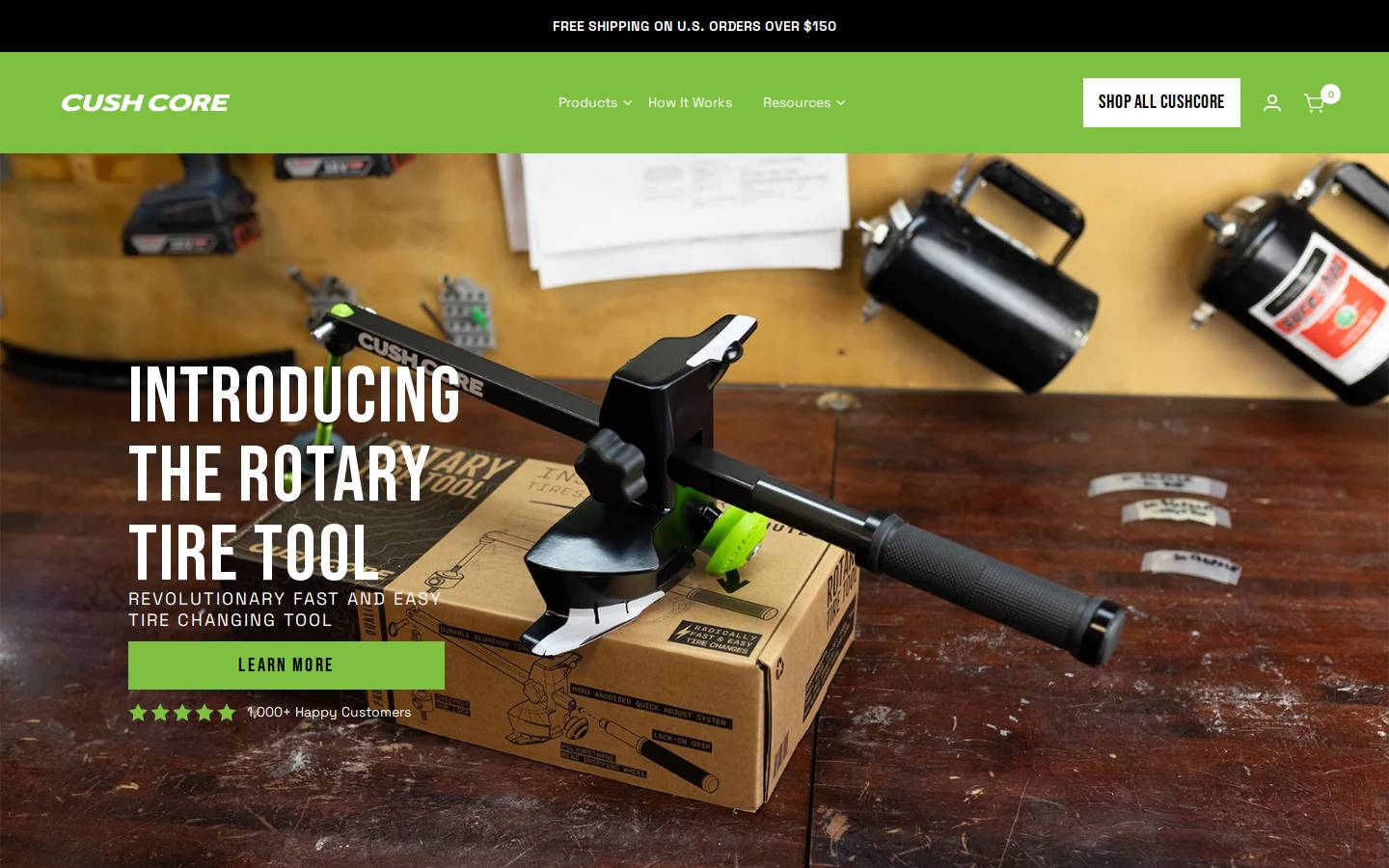 cushcore.com homepage screenshot