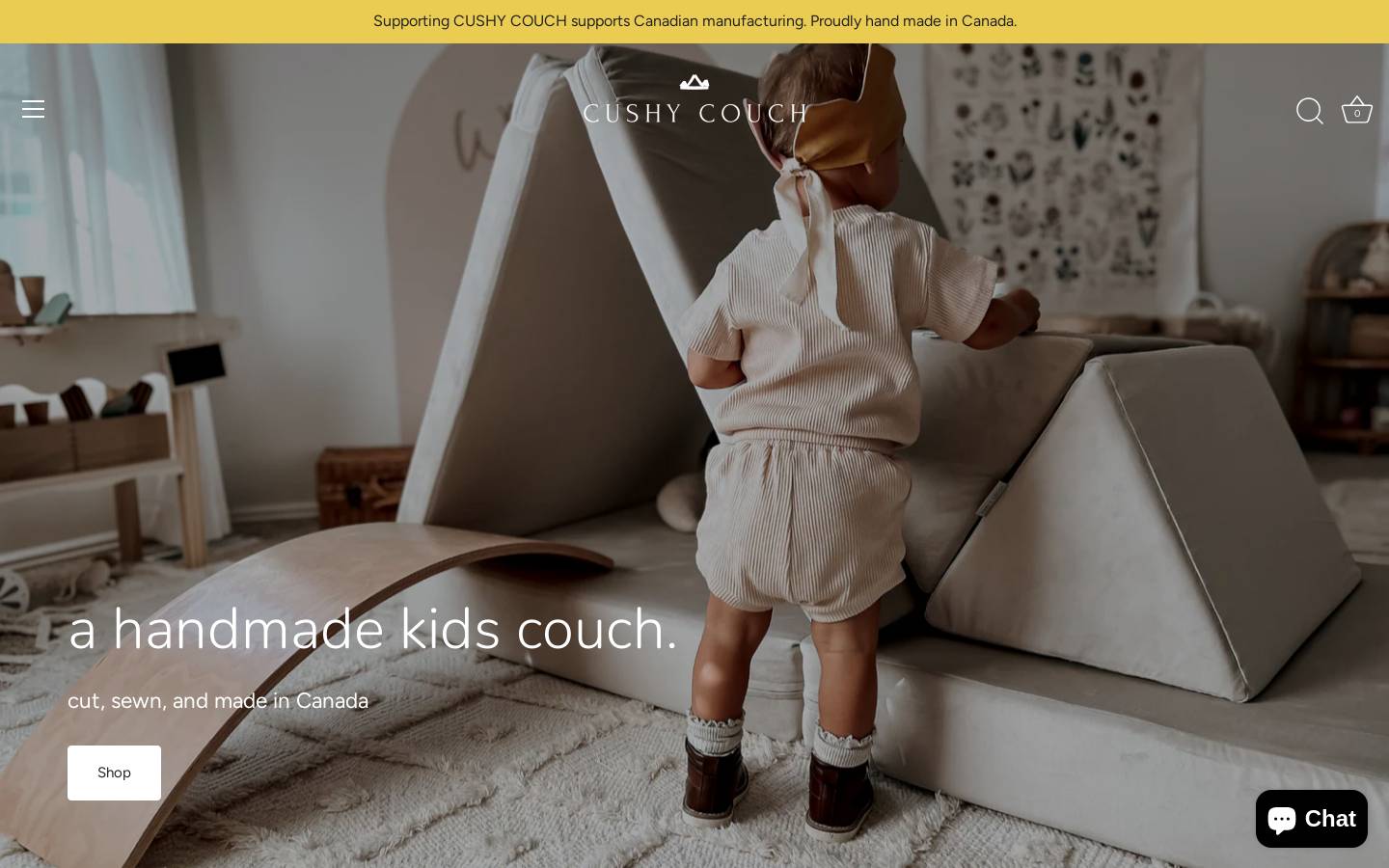 cushycouch.ca homepage screenshot