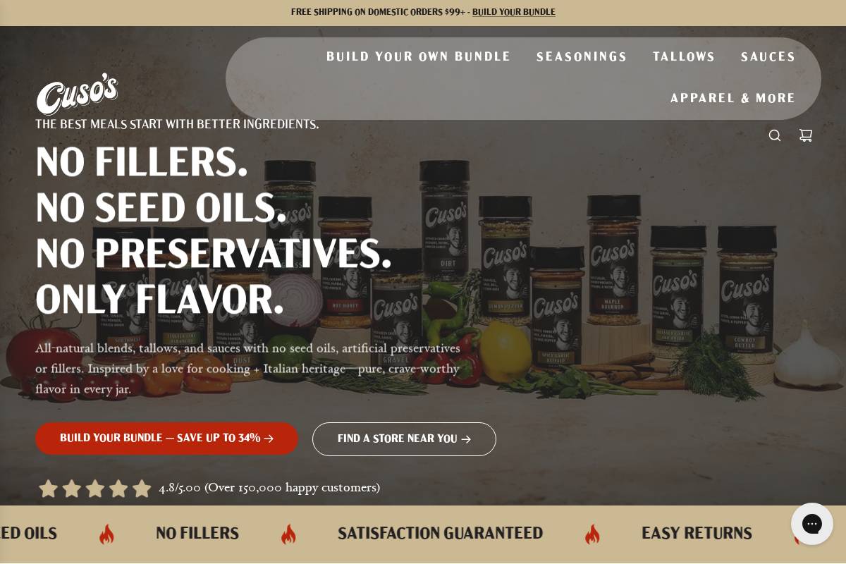 cusocuts.com homepage screenshot