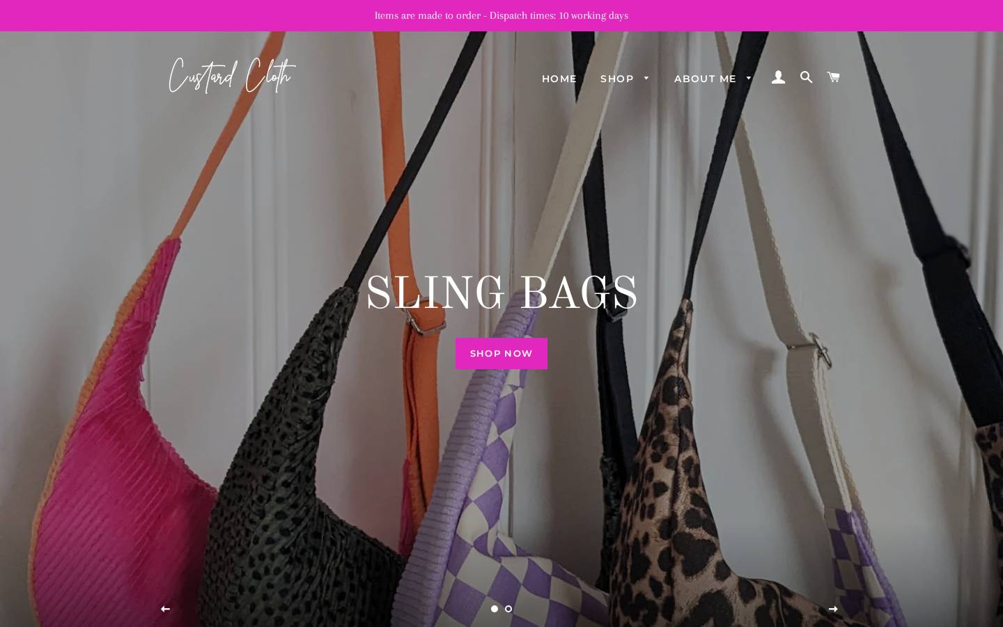 custardcloth.com homepage screenshot