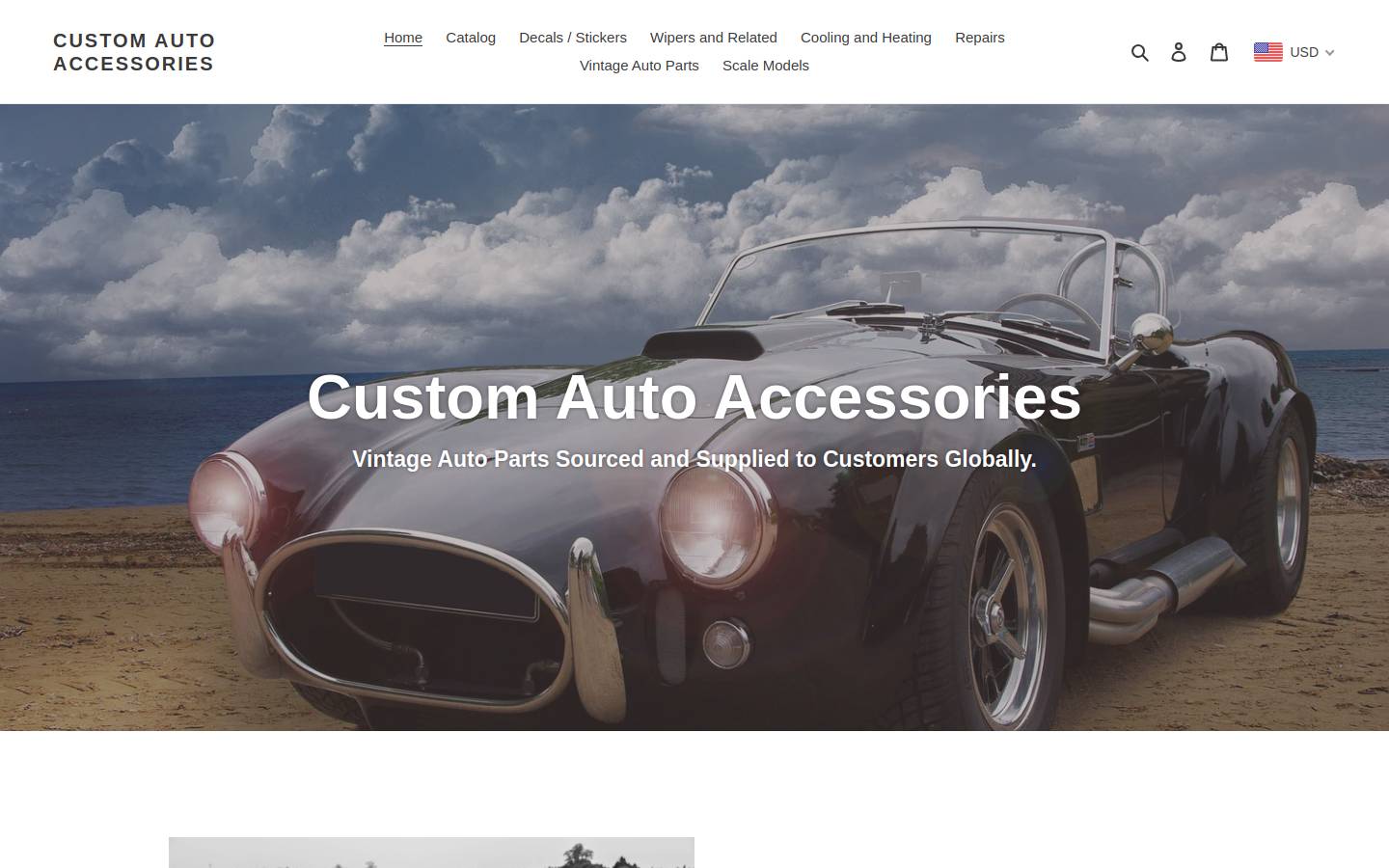 custom-auto-accessories.com homepage screenshot