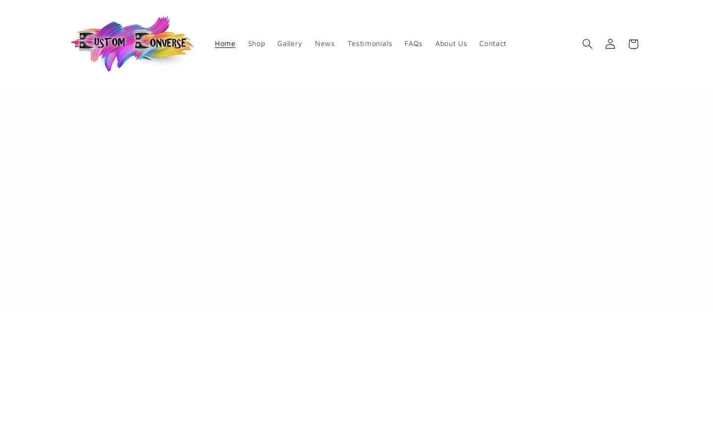 Custom Converse homepage screenshot