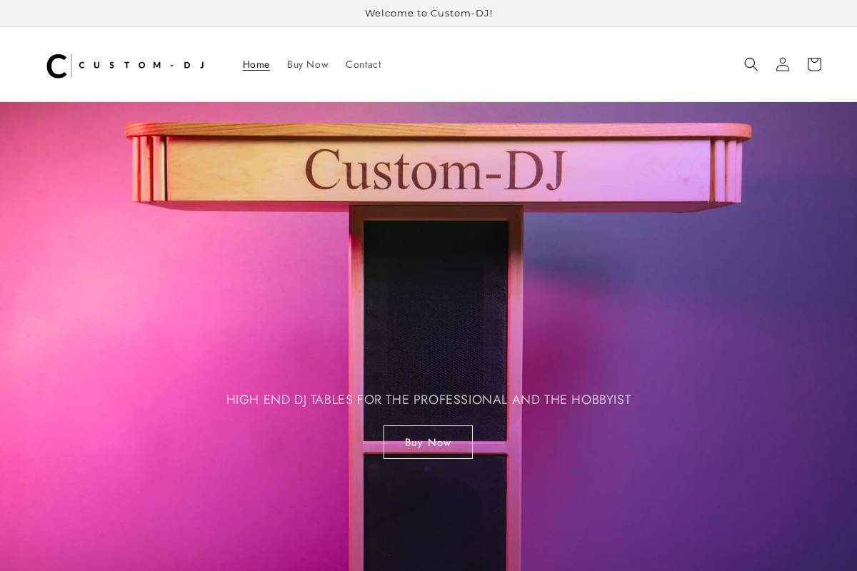 custom-dj.com homepage screenshot