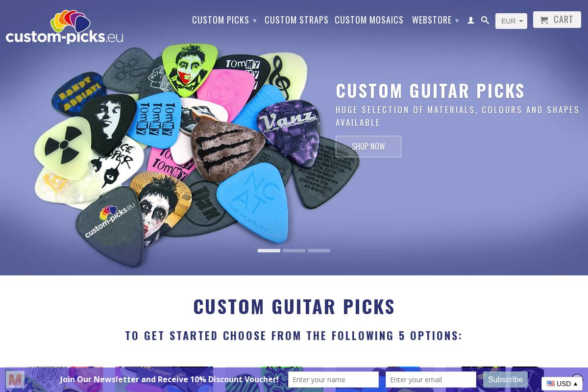custom-picks.eu homepage screenshot